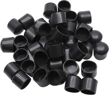 40Pcs Chair Leg Tips, 5/8 Inch Non-Slip Rubber Furniture Leg Caps Black round Ta
