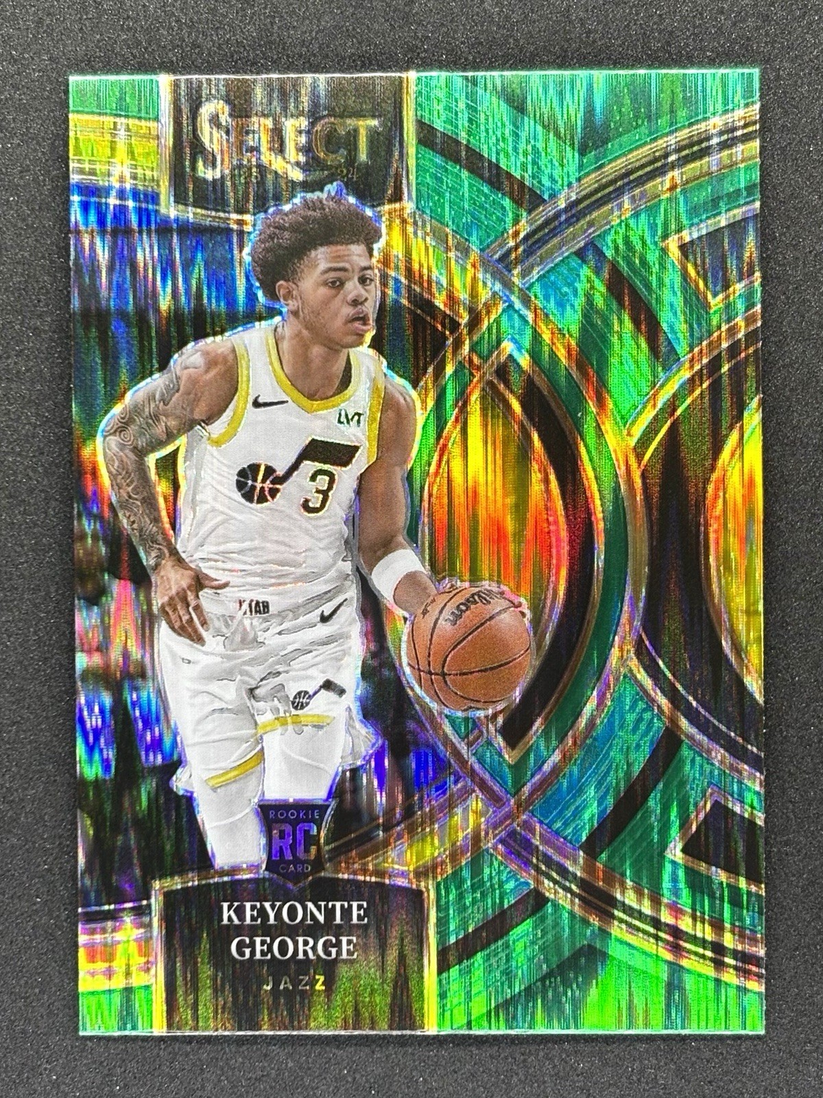 2023-24 Select Keyonte George Rookie RC Premier Green Shock #109 Jazz