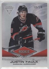 2011-12 Panini Titanium Rookie 10/28 Justin Faulk #172 2d8