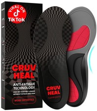 Work Orthotic Insoles - Anti Fatigue Medium Arch Support Shoe Insert Men Wome...
