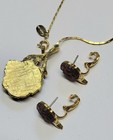 Park Lane Vintage Purple Daffodil Frosted Glass Necklace & Earrings Set — photo 4