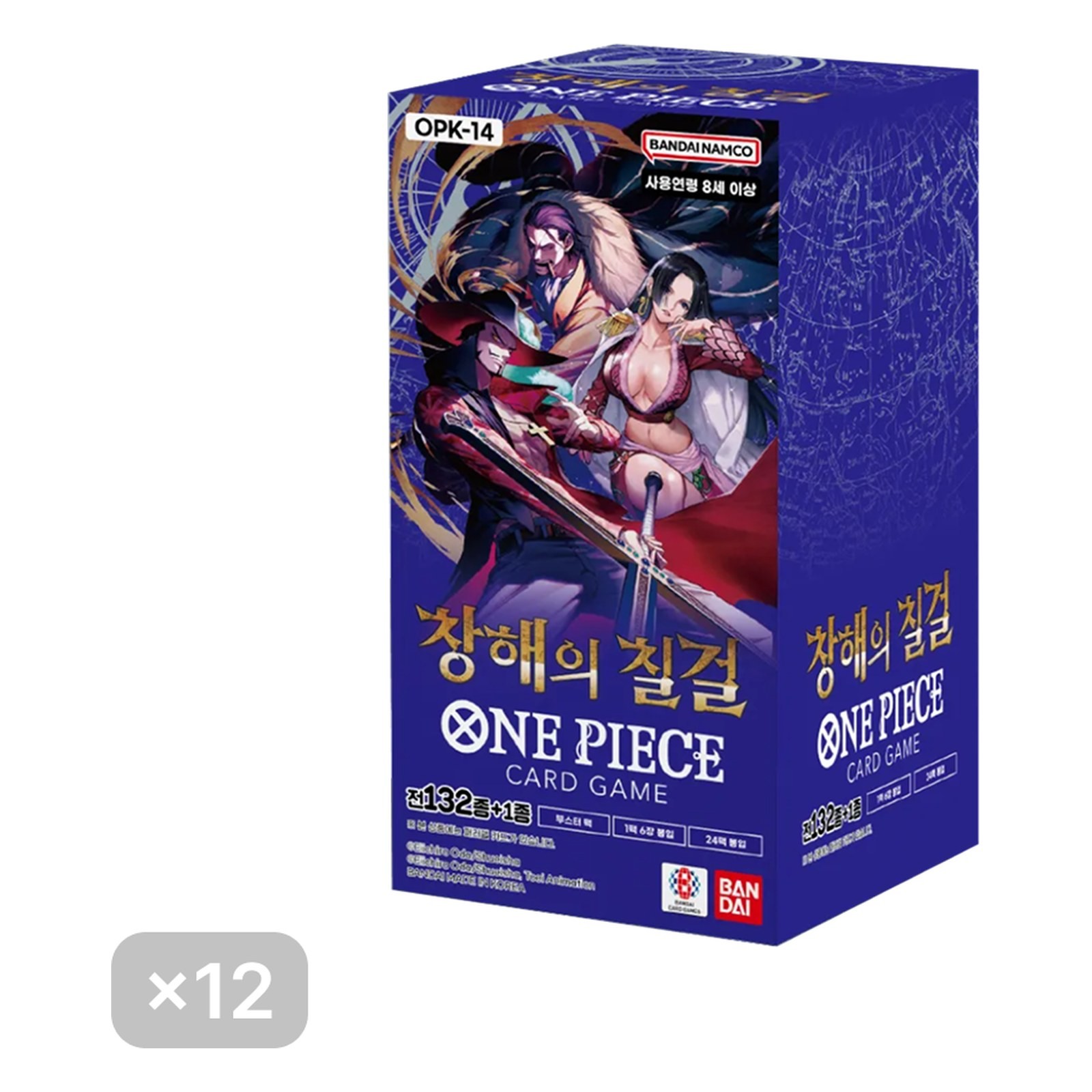 One Piece TCG Korean The Azure Sea's Seven OPK-14 12 Box Lot 288 Packs Sealed
