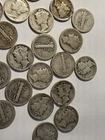 Mercury Dimes lot of 23 Silver Coins different dates and condition