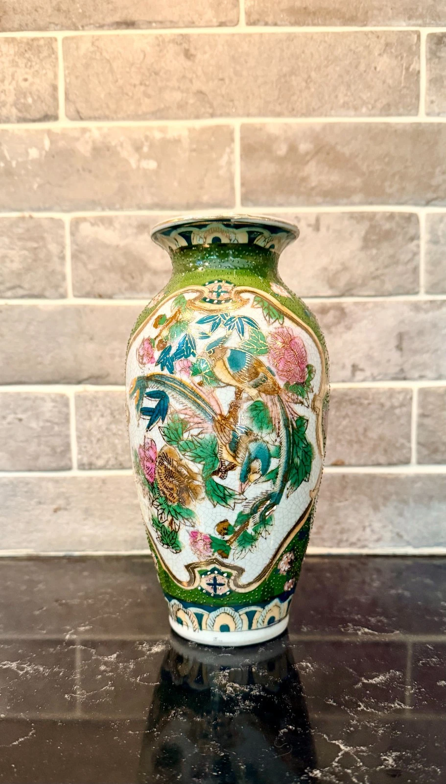 Antique Japanese Moriage Satsuma Style Vase Birds Flowers Gold Meiji Era 8 Inch
Opens in a new windo