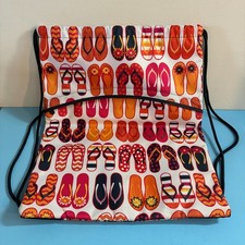 Thirty-One Cool Cinch Thermal Drawstring Backpack Fun Flops FLIP FLOPS Orange Bl