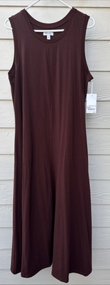 #ad #ad New Nordstrom Women’s Brown Summer Dress Maxi XL X Large Brown Raisin Cotton $39.00