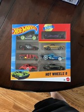 Hot Wheels 8-Car Diecast Set 1:64th Unopened Box With 2 hard to find Porsches 