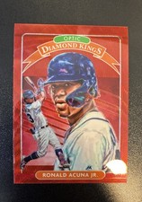 2020 Panini Donruss Optic - Diamond Kings Ronald Acuña Jr. #8 Red Wave Prizm