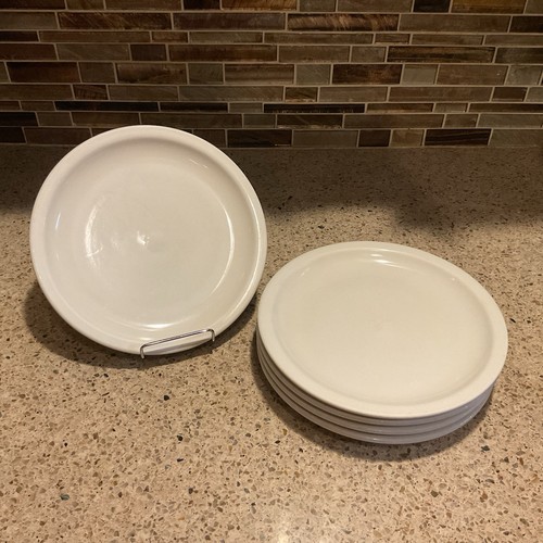 ITI China 9” Salad Plate Narrow Rim Ivory Plates Set Of 5 Restaurant Ware