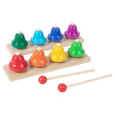 8 Note Handbells Desk Bells Musical Teaching Toy Gift for Toddler, Kid, Adults