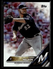 2016 Topps #690 Jimmy Nelson Rainbow Foil Card Milwaukee Brewers