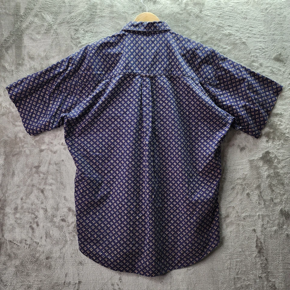 Chaps Ralph Lauren Men’s Button-Up Shirt XL Purple Geometric Print 100% Cotton - Image 2 of 4