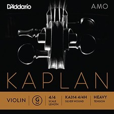 D'Addario Kaplan Amo Violin G String, 4/4 Scale, Heavy Tension