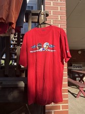 Vintage Red Speed Racer XL Men's T-Shirt Made In USA single Stitch