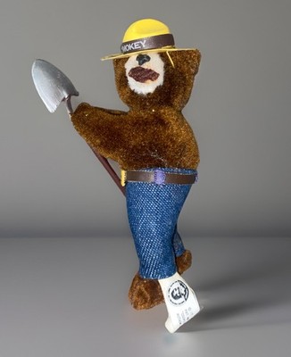 1979 Smokey Bear Squeeze Clip-on Plush Shovel Forest Fire Prevention RARE!