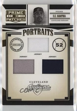 2005 Donruss Prime Patches Portraits Triple Swatch 35/140 CC Sabathia HOF hg6