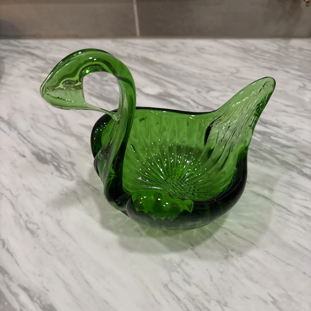 ウランガラス　スワン　キャンディディッシュ Glass Swan for sale | eBay