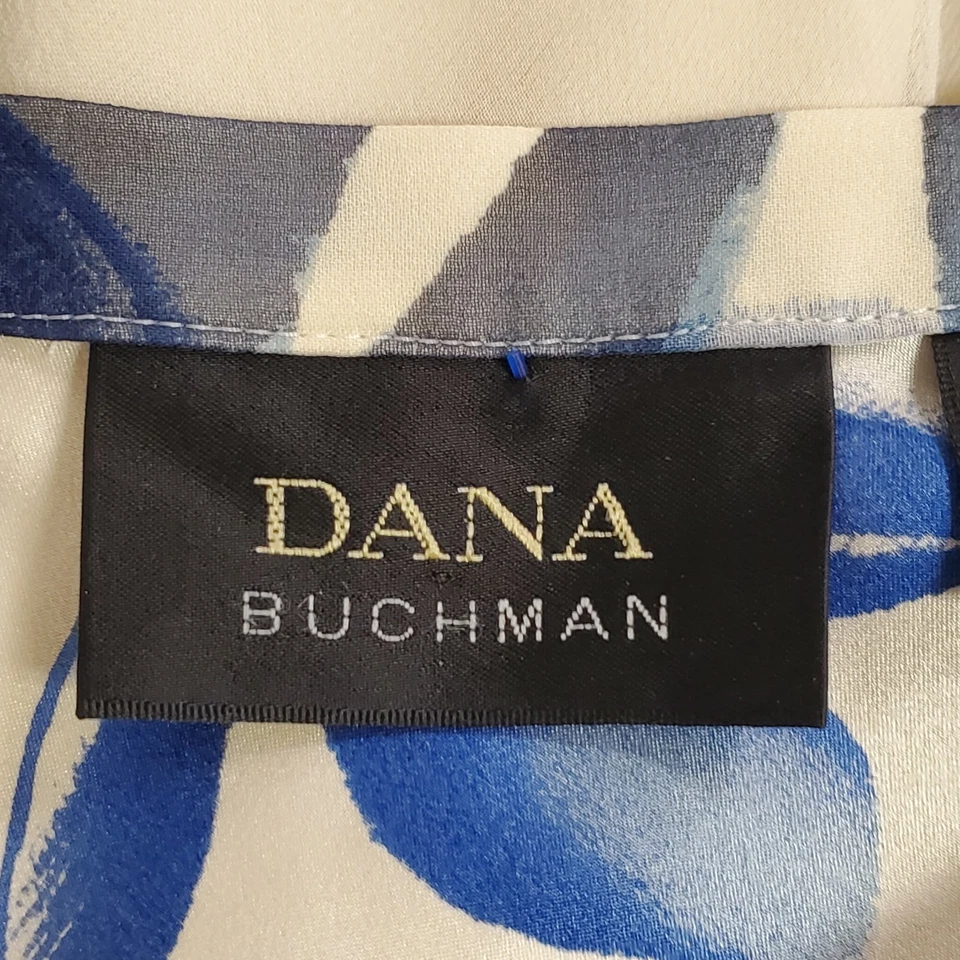 Dana Buchman Womens Silk Floral Maxi Fairy Skirt Sie 4 Ivory Event Occasion - Image 4 of 4