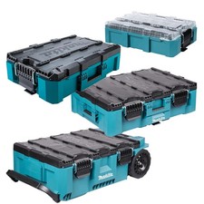 Makita MAKTRAK 4 Piece Tool Storage Rolling, Large & Medium Box, Deep Organiser