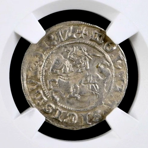 Poland Lithuania 1/2 Groshe 1512 NGC MS62 Silver King Sigismund August