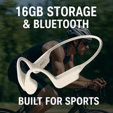 Bone Conduction Earphones Swimming IP68 Bluetooth 5.3 Earphones with 16G Storag