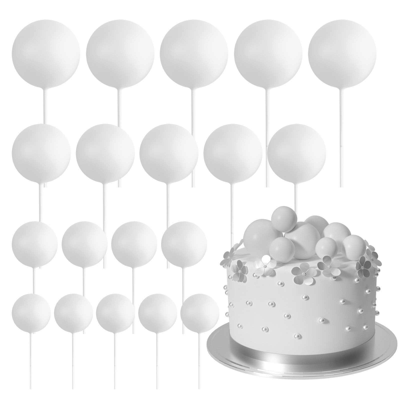 Décoration de Gâteau en Boule et Mini Ballons : Topper Pastel pour Cake Design