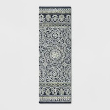 2'3"x7' Runner Floral Belfast Tufted Rug Indigo - Threshold