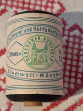 Nić do szycia Oederaner, 50, czarna, 1000 metrów vintage nić do szycia z banderolą