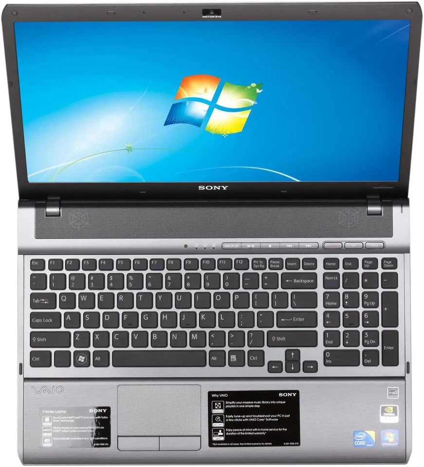 RARE Sony Vaio VPCF12M0E 16.4" Laptop i7-740QM GeForceGT 8GB RAM 1TB SSD WIN 11 - Image 3 of 4