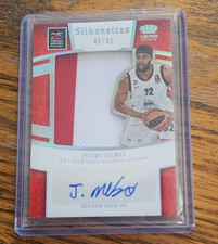 Panini Crown Royale Silhouettes Josh Nebo Auto Patch /99 Milan Basketball
