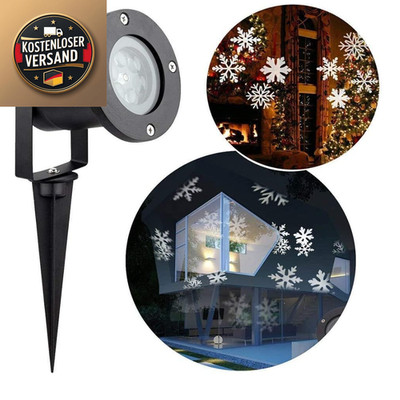 Weihnachtsprojektor Schneeflocken LED Projektor Außen Innen Deko