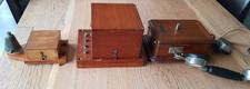 Très ancien téléphone en bois Marque GRAMONT