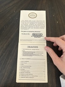 Nintendo NES Manual Only Championship Bowling Page Unstapled