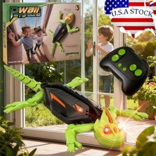 Remote Control Gecko Toy, Wall Climbing Toys with LED Lights, 360  Rotating Whe