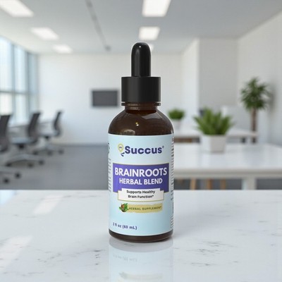 BrainRoots Herbal Blend Elixir | Liquid Botanical Extract | Multiple Sizes