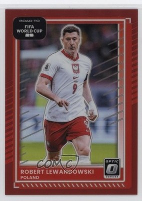 2025 Donruss Road to FIFA World Cup Optic Red Prizm /199 Robert Lewandowski 5b1