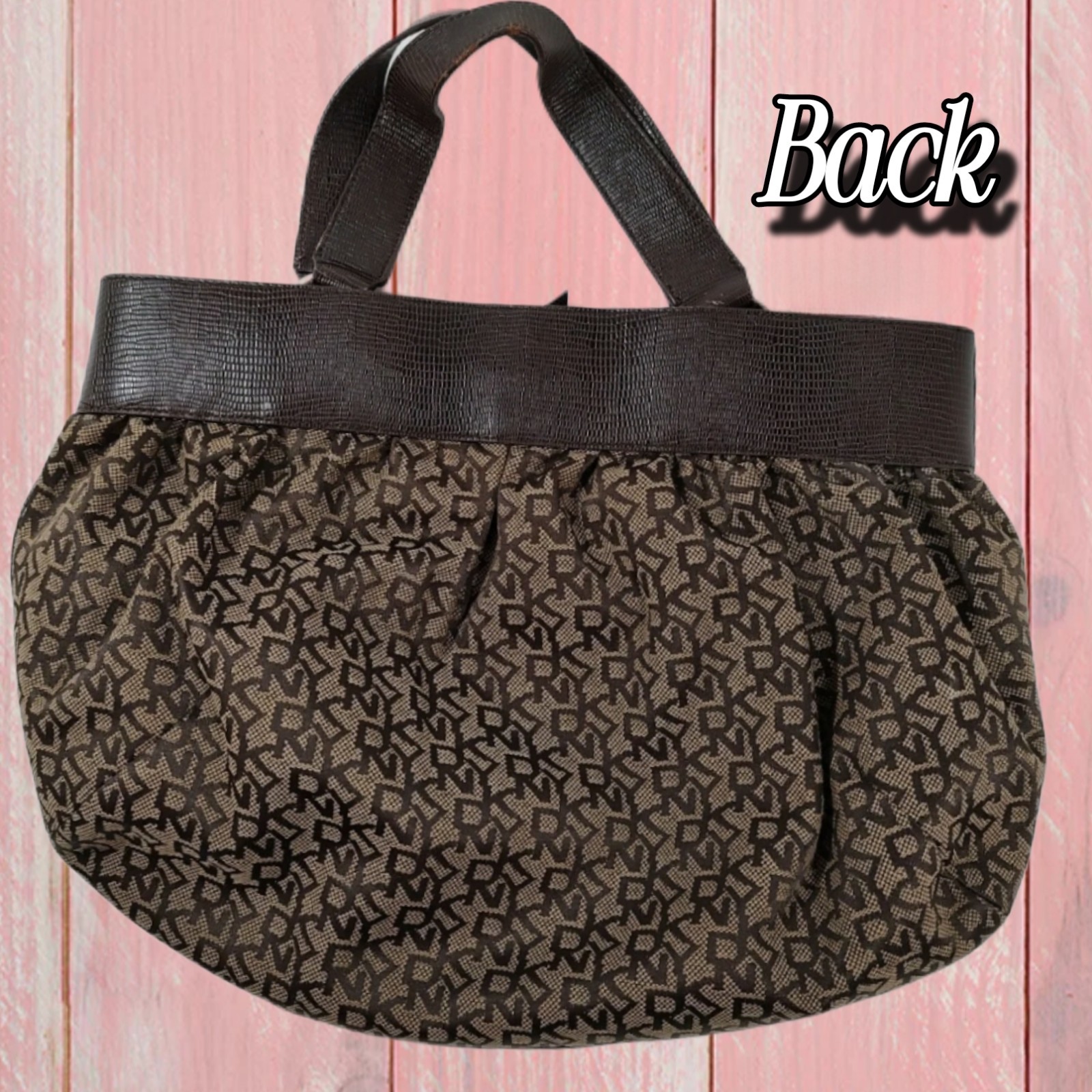 DKNY Brown Medium Monogram Double Strap Handbag P… - image 2