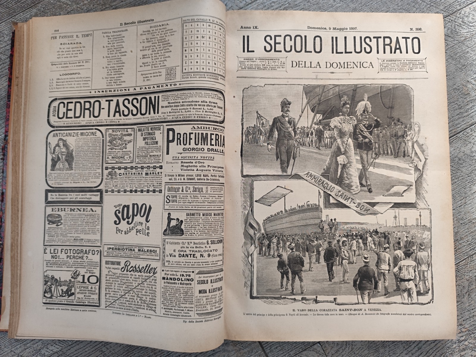 Il Secolo Illustrato della Domenica rivista d’epoca rilegata 1897-1898