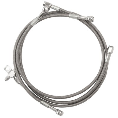 Streamline Rear Steel Braided Brake Line Silver RAP250-R