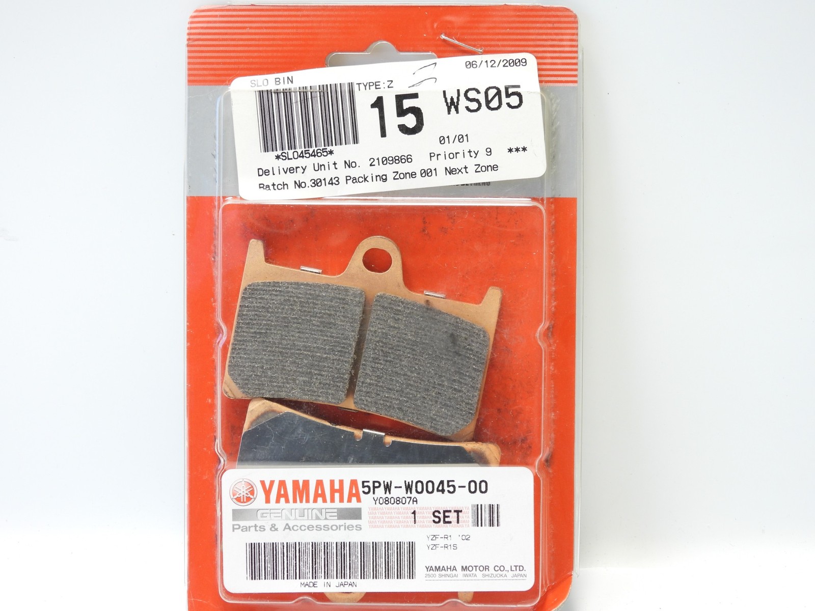 Genuine Yamaha 5PW-W0045-00 02-03 YZF-R1 YZFR1 YZF R1 OEM Fr