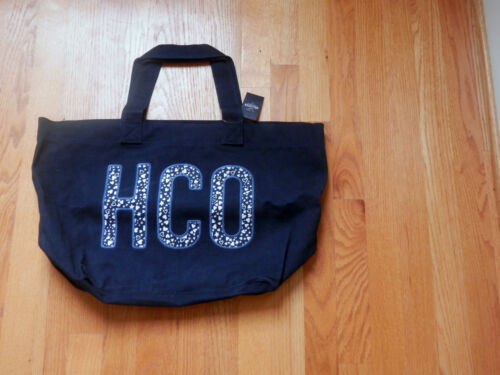 NWT Hollister HCO Navy Tote Shopper Book Bag Navy - Picture 1 of 2