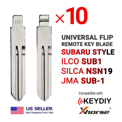 10x Flip Remote Key Blades Xhorse and Keydiy Subaru Type NSN19 SUB1