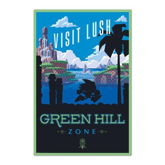 Sonic Visit Lush Green Hill - Maxi Poster #437 - 91x61cm