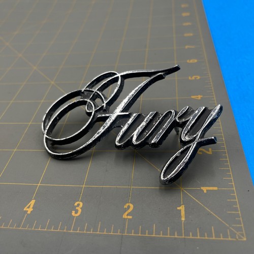 1975-1978 Plymouth Fury OEM Factory Chrome Side Fender Left Right LH RH Emblem - Picture 3 of 6