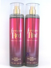 BATH  BODY WORKS FOREVER RED FRAGRANCE MIST BODY SPRAY 8 OZ LOT OF 2 PCS 