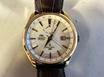 Orient Polaris Gmt Power Reserve Leather Belt Dj05-D0-B Ca Men'S