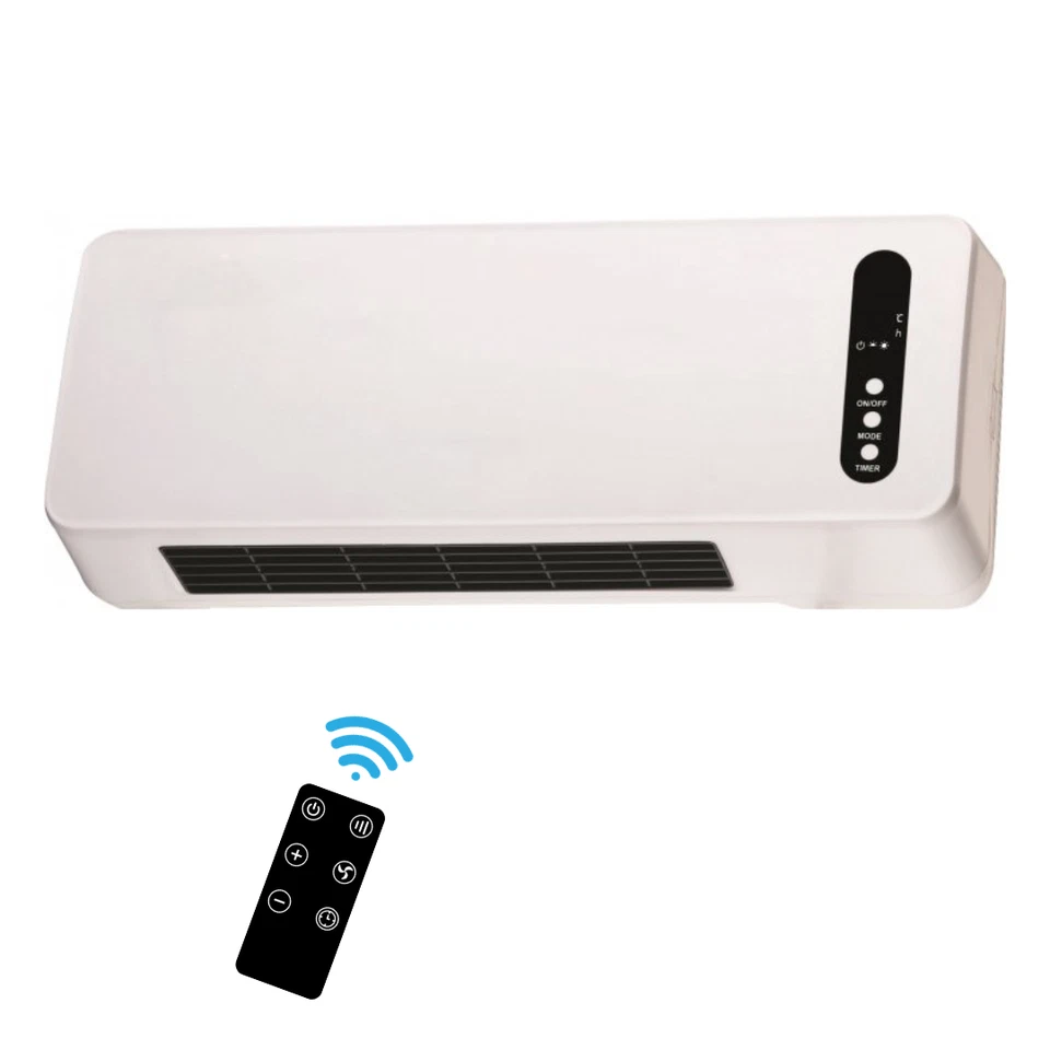 Termoconvettore ceramico a parete stufa elettrica 1000/2000W con timer e display - Immagine 3 di 4