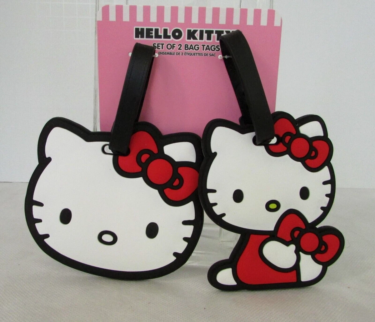 Hello Kitty Sanrio Luggage Tags Set of 2 Bag Charms NWT eBay