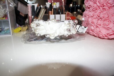 lele sadoughi X Stoney Clover Lane Headband In Blanc | eBay display picture 1