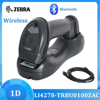 Zebra LI4278-TRBU0100ZAC 1D USB Wireless Bluetooth Barcode Scanner with Cradle